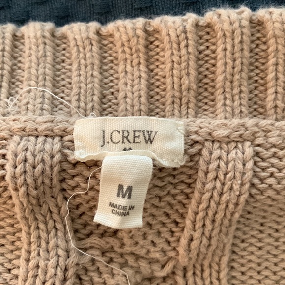 Jcrew tan cable knit sweater - Picture 2 of 3